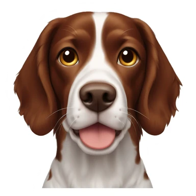 A dark brown Brittany spaniel dog sticker