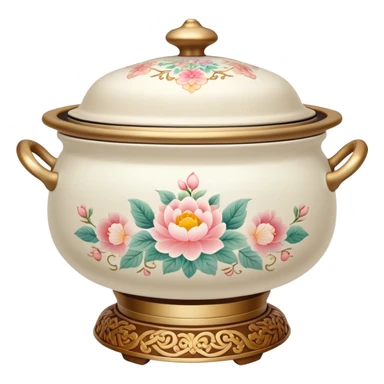Light colored vintage Chinese hotpot sticker