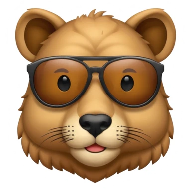 animal head and body wtih sunglasses  sticker