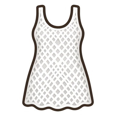 white crochet swim coverup dress twitter emoji style  sticker