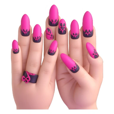 pink gothic nails sticker
