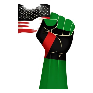 Black Power Fist and “Red and Black and Green” and “Red and Black and Green Flag”- Juneteenth - “Freedom is NOT free! It Has a Cost!” sticker