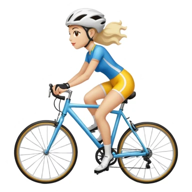 Girl cycling  sticker
