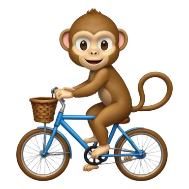 monkey riding a bicycle sticker