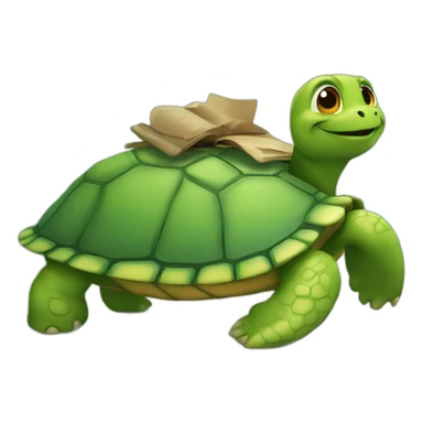Chat sur dos tortue sticker