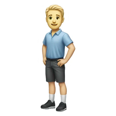 Full body pale casual team manager  sticker