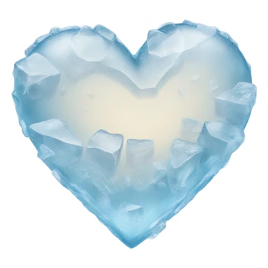 Heart made of ice  sticker