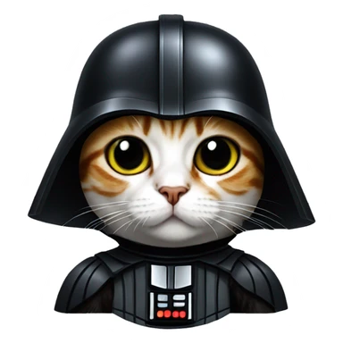 darth vader cat with helmet sticker