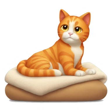 Orange cat cozy time sticker