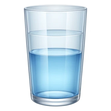 half full glass of water isolated on white background sticker