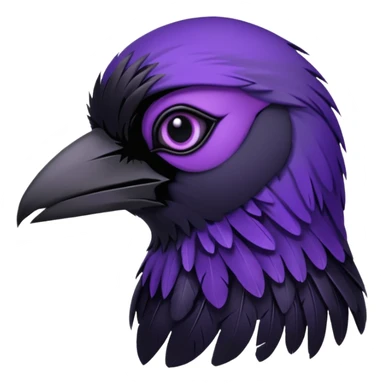 raven with purple eyes sticker