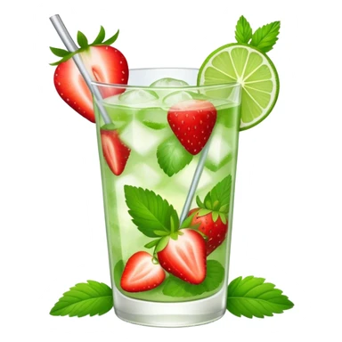 Mojito strawberry sticker