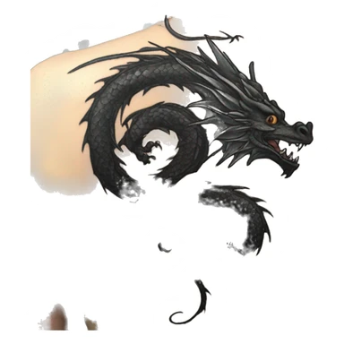 Dragon tattoo on a back sticker