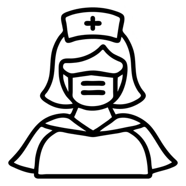 Nurse hero with medical mask sticker