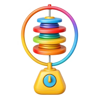 Emoji of a toy top with a string sticker