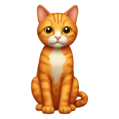 complete orange cat  sticker