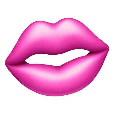 Pink kiss print sticker