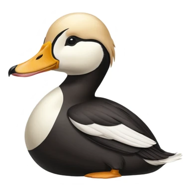 Can I get a king eider in the style of an apple emoji sticker
