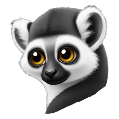 lemur-hoodie-black-tail sticker