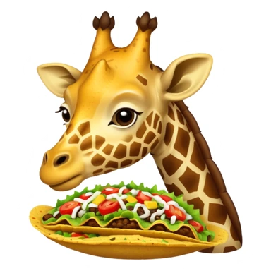 taco eating giraffe sticker