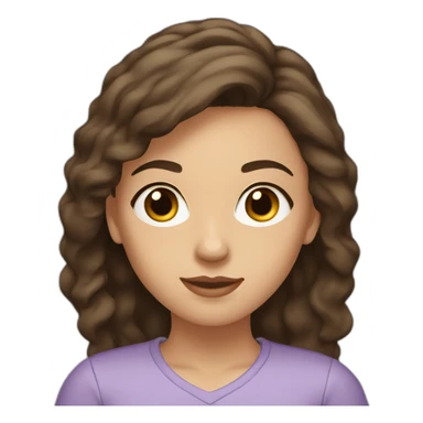 Brown hair woman with hazel eyes and dark hair woman with dark brown eyes sticker