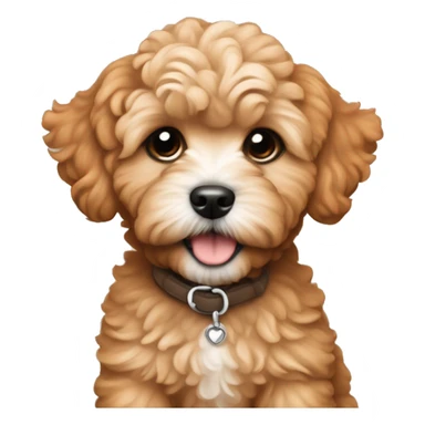 Ginger colored maltipoo puppy sticker