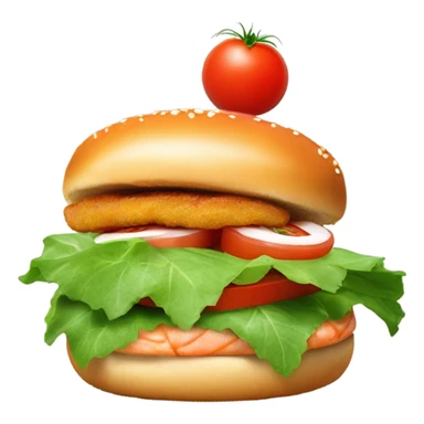 Prawn burger sticker