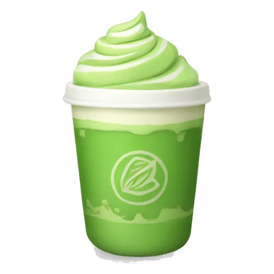 Green matcha latte sticker
