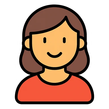 mom icon with color outline sticker