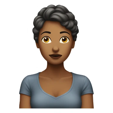 Woman thinking really hard sticker