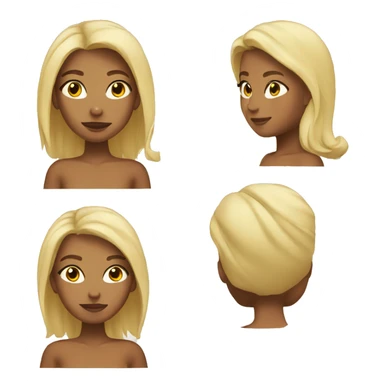 woman with tan skin and blonde hair sticker