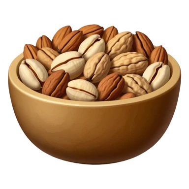 a bowl of nuts sticker