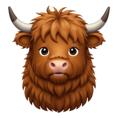 Miniature highland cow sticker