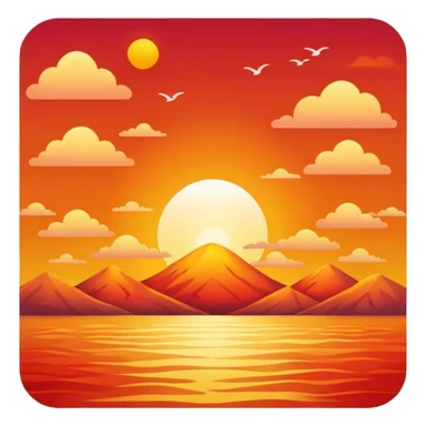 summer sunset sticker