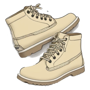 Cream colored sperry lace-up boots sticker