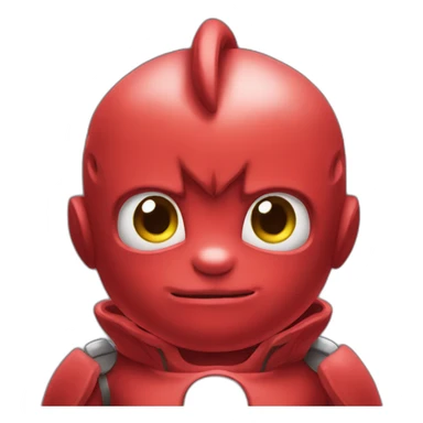 red baby Digimon creature sticker