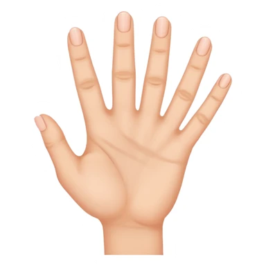 Hand showing 4 fingers sticker