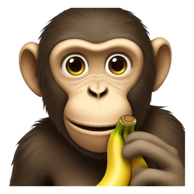 Monkey with a banana sticker