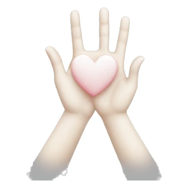 white hands showing heart sticker
