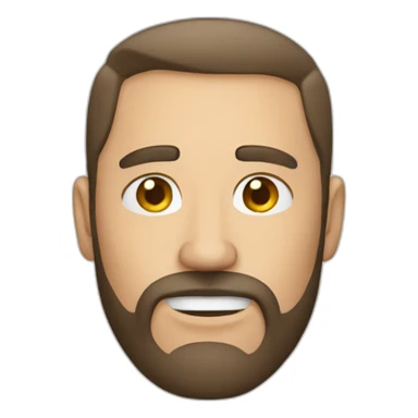 Hombre sin pelo con barba blanca sticker