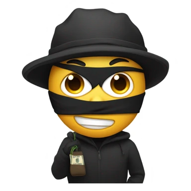 A robber emoji  sticker