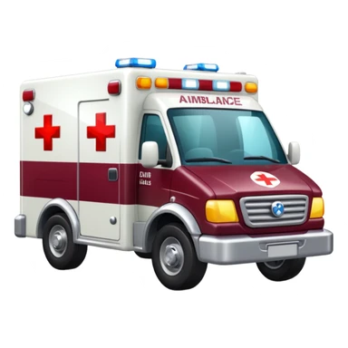 burgundy ambulance sticker