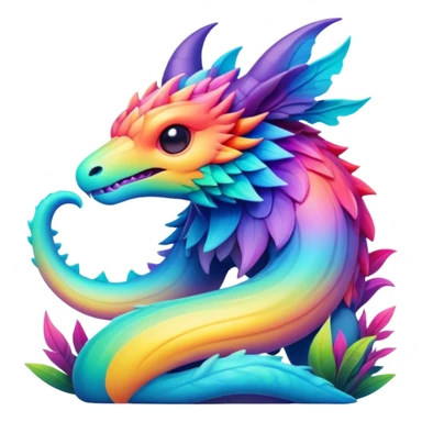Epic complex detailed gradients aesthetic-scenery-Fakémon-creature sticker