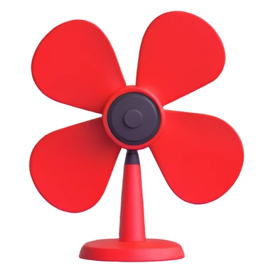 red electric fan sticker