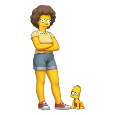 Lisa Simpsons standing with legs sticker