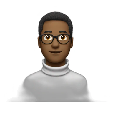 turtleneck glasses white man sticker