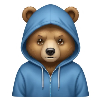 Oso con un hoddie  sticker