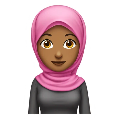 Create a hijabi girl wearing pink hijab  sticker