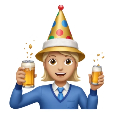 throwing one beer can at party sticker