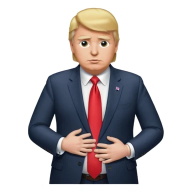pregnant donald trump rubbing his belly sticker